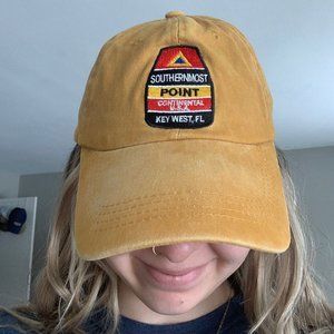 Key West Florida Baseball Hat in a Mustard Faded Yellow